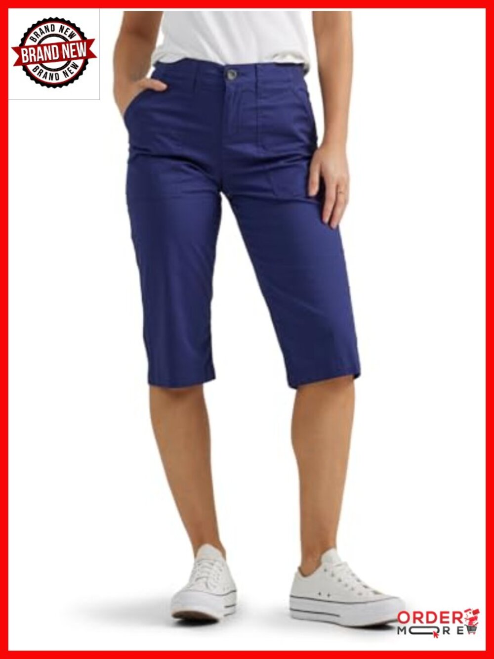 Lee Women's Ultra Lux Comfort Flex-to-go Utility Skimmer Capri Pant Relaxed Fit